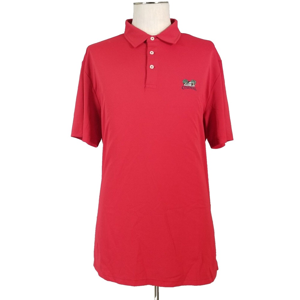 RLX Ralph Lauren Polo Mens XL Red Golf Shirt Dri-Fit Flex Stretch Colonial Logo